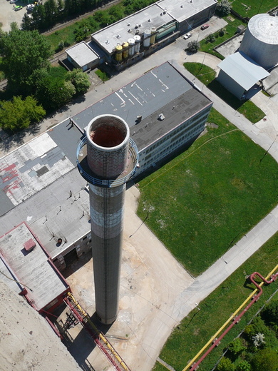 FOTOGALERIE: OPRAVY TOVÁRNÍCH KOMÍNŮ